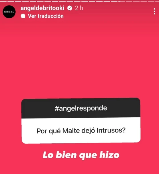 Ángel de Brito polémico tras la salida de Maite Peñoñori en Intrusos