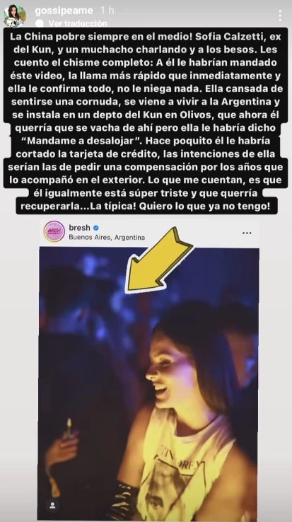 La ex del Kun a los besos con otro chico