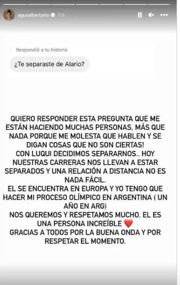 Albertario contó por qué se separó de Alario
