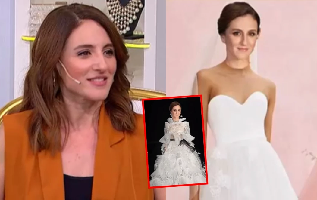 Carolina Amoroso se "probó" vestidos de novia con IA.