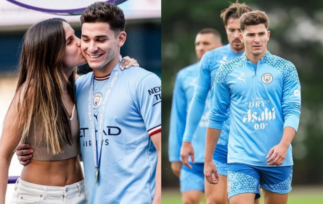 Ls vacaciones de Julián Álvarez y su novia antes de la premier League.