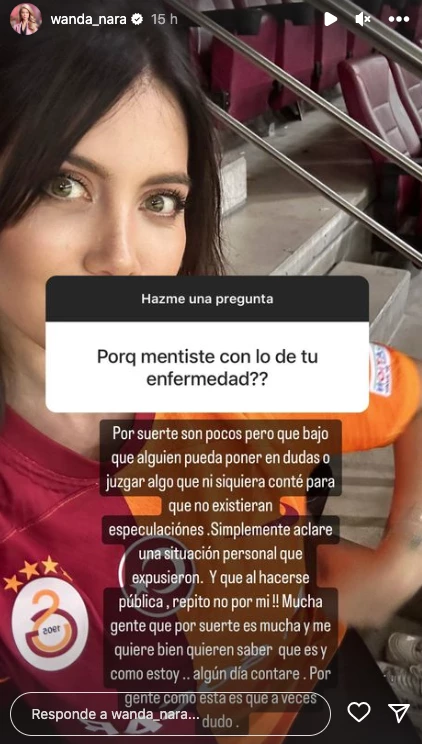 Wanda Nara confesó por qué mintió con su enfermedad