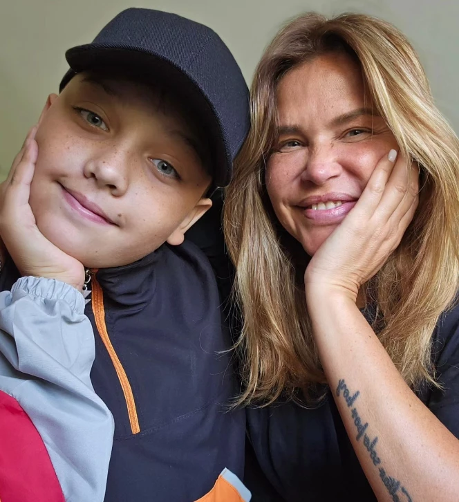 Nazarena Vélez en el cumpleaños de su hijo