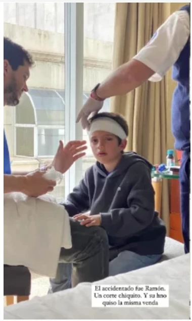El hijo mayor de Felicitas se accidentó