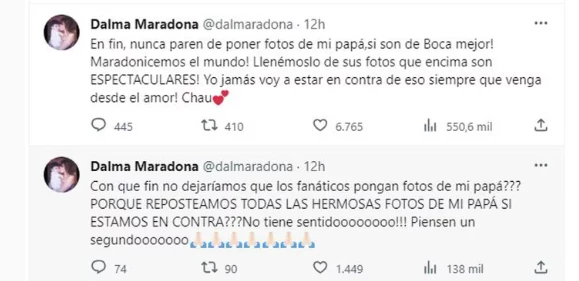 Dalma Maradona explicó las acusaciones