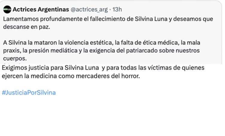 EL MENSAJE DEL COLECTIVO DE ACTRICES ARGENTINAS QUE GENERO GRAN POLEMICA POR NO NOMBRAR A LOTOCKI.
