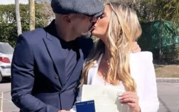 Juan Sebastián Verón se casó con su novia 20 años menor: las fotos