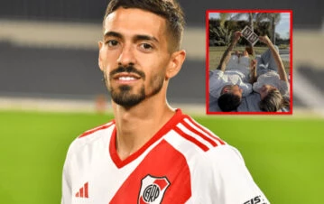 Manuel Lanzini, figura del River de Demichelis, reveló el sexo de su bebé con un emotivo video