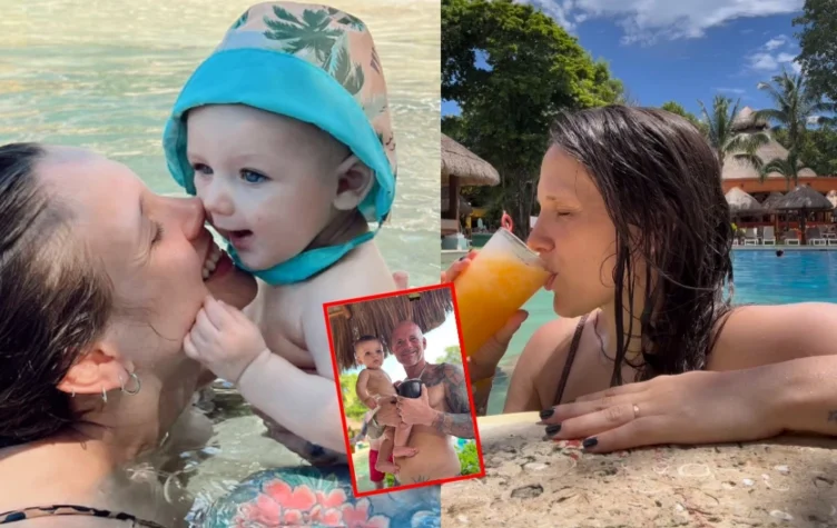 Las vacaciones familiares de Barbie Vélez en Playa del Carmen.