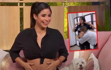 El tierno video de Daniela Celis luciendo su impactante pancita XL de gemelos