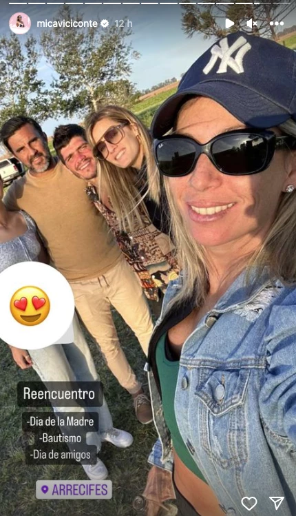 Indian Cubero con Mica Viciconte en el Día de la Madre