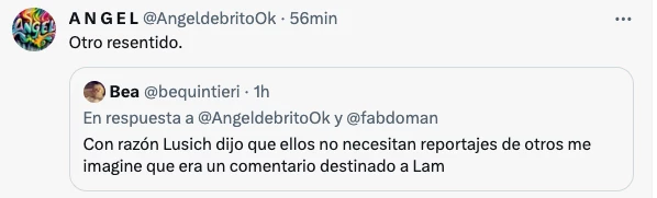 YA QUE ESTAMOS... RODRIGO LUSSICH TAMBIEN CAYO EN LA VOLTEADA CRITICA DE ANGEL DE BRITO.