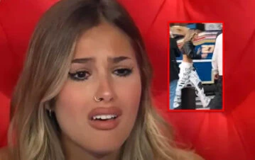 Video: Julieta Poggio vivió un mal momento con un fan en calle y se salvó de ser atropellada por un colectivo