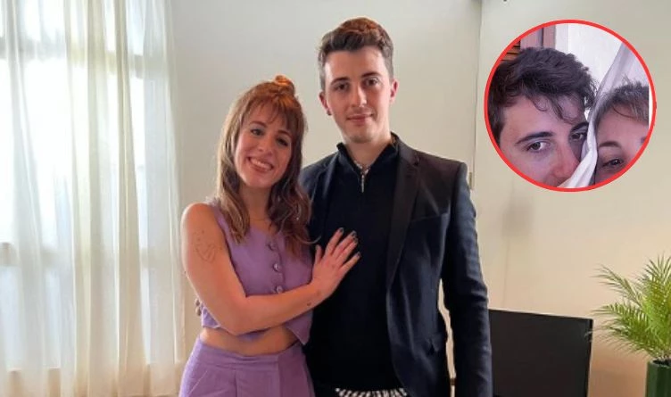 Laura Esquivel y su novio.