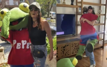 La sorpresa de Paula Chaves tras descubrir quién era el Sapo Pepe que le tocó el timbre de su casa