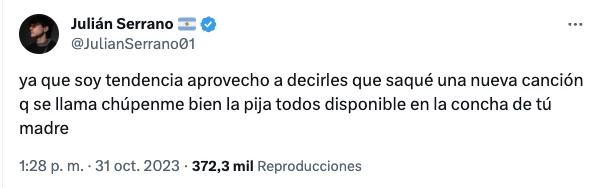 LA REACCION DESPECHADA DE JULIAN SERRANO ANTE EL COMPROMISO DE ORIANA Y DYBALA
