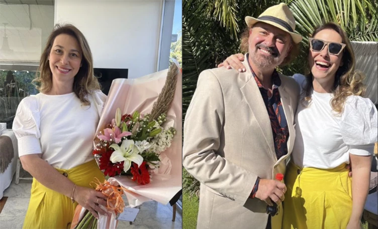 Tartu presentó a su esposa, Verónica Rubí