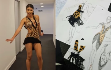 Anabel Sánchez mostró paso a paso cómo hizo su vestido que usó en el Bailando