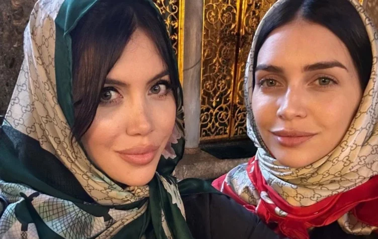 La visita de Wanda y Zaira Nara a la iglesia más famosa de Estambul en busca del milagro para la salud