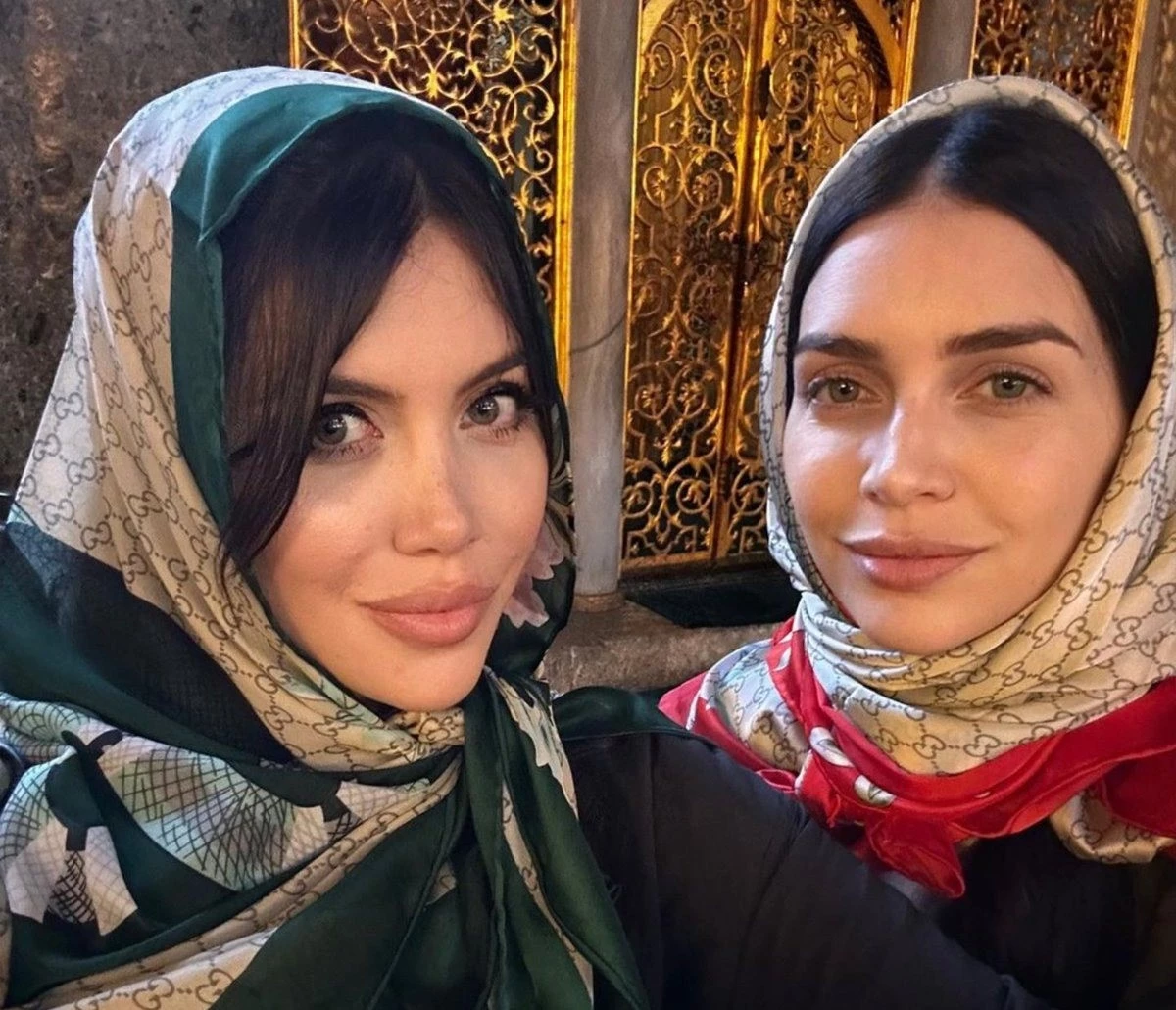 La visita de Wanda y Zaira Nara a la iglesia más famosa de Estambul en busca del milagro para la salud