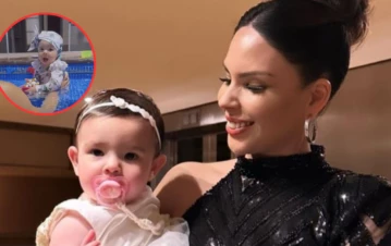 Barby Franco mostró con un video la clase de natación conjunta que hacen su hija y la de Pampita