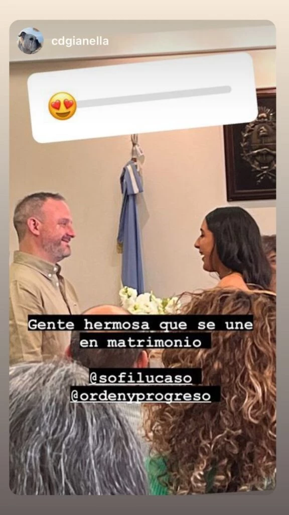 MATIAS Y SOFIA, EN EL PRECISO INSTANTE EN EL QUE DECIAN "SI, QUIERO".