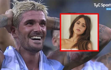 La furibunda dedicatoria de Rodrigo De Paul a Tini Stoessel tras la victoria de Argentina contra Brasil: "La quiero..."