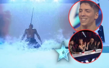 ¡Se la jugó toda! El increíble truco bajo la lluvia de un bailarín en la final de Got Talent