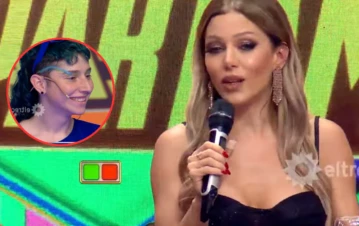 Evangelina Anderson quedó impactada con el arriesgado look del finalista de Los 8 escalones