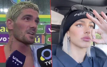 El gesto de Tini Stoessel para Rodrigo de Paul tras el saludo amoroso en el partido de Brasil