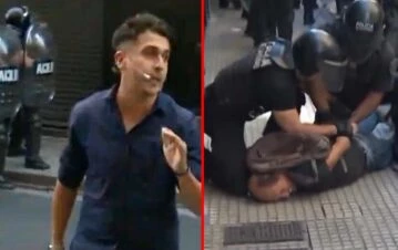 Violencia: así agredió la policía al notero de Vero Lozano mientras salía en vivo