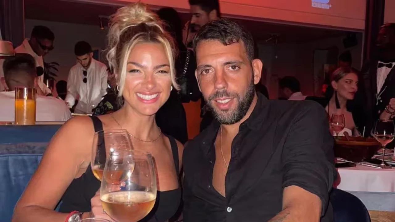 Ailén Bechara con su novio