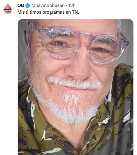 Osvaldo Bazán se va de TN