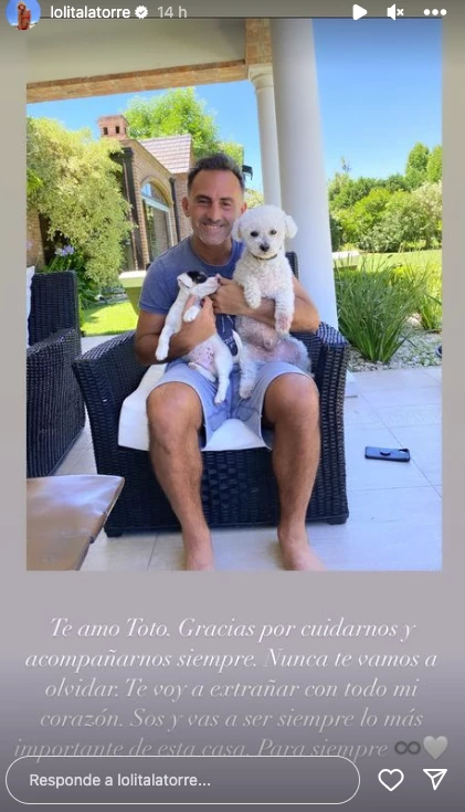 Murió el perro de Diego Latorre