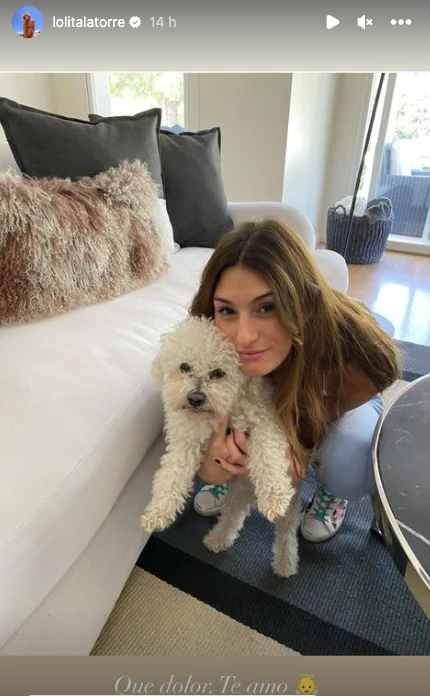 Lola Latorre despidió a su perro