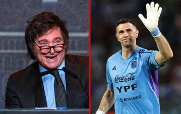 El gesto 2.0 del Dibu Martínez que lo vinculó directamente con Javier Milei: "Las fuerzas del cielo"