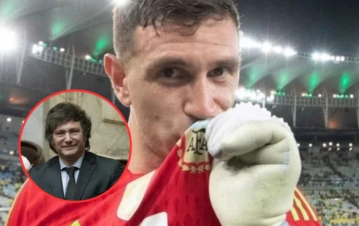 El mensaje del Dibu Martínez a Javier Milei en redes sociales