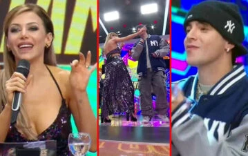 Video: Evangelina Anderson sacó a bailar a Rusherking y reaccionó de la peor manera