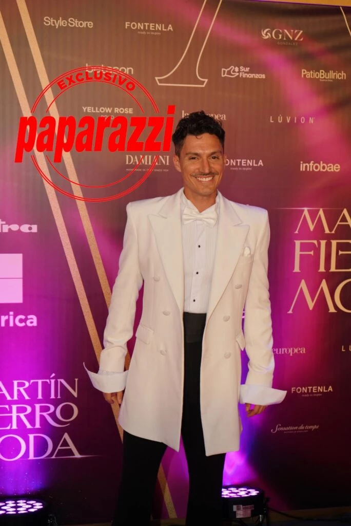 Guido Záffora en los Martín Fierro de la Moda