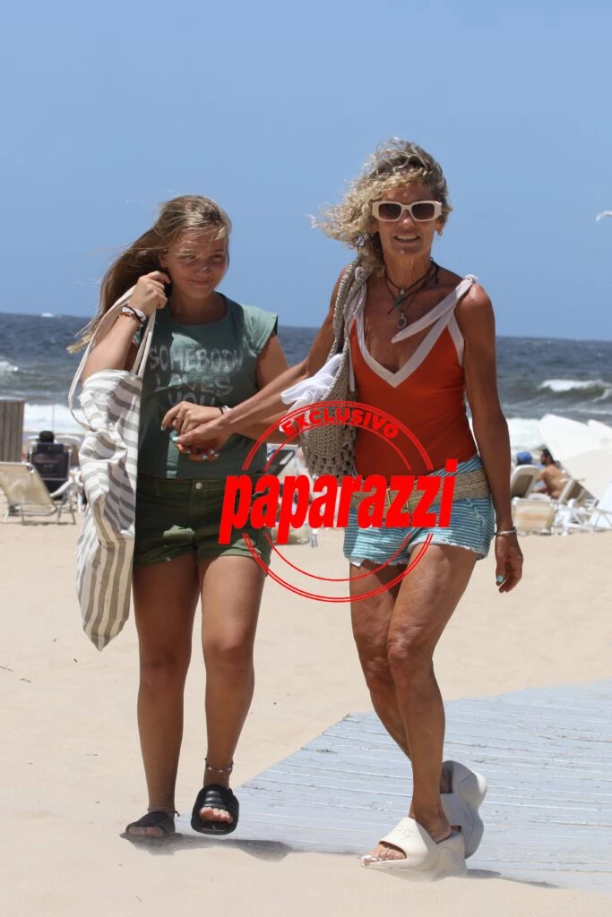 Maru Botana y su hija en Punta del Este