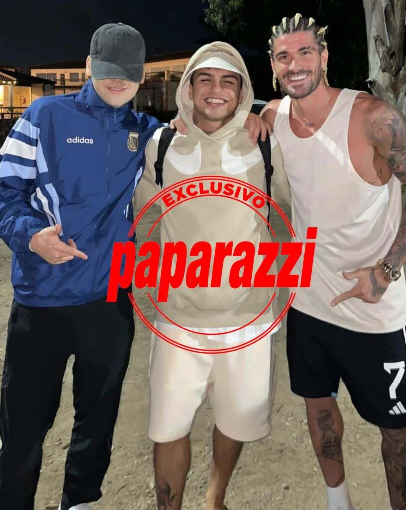 Rodrigo de Paul con Bizarrap y Tobias Medrano