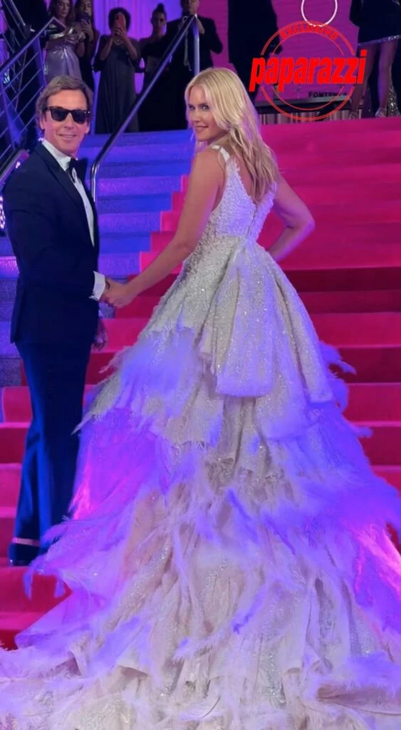 Valeria Mazza y su marido en los MF de moda