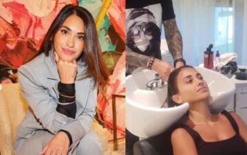 Antonela Roccuzzo cambió su look en su peluquería de barrio de Rosario: "Tocaba"