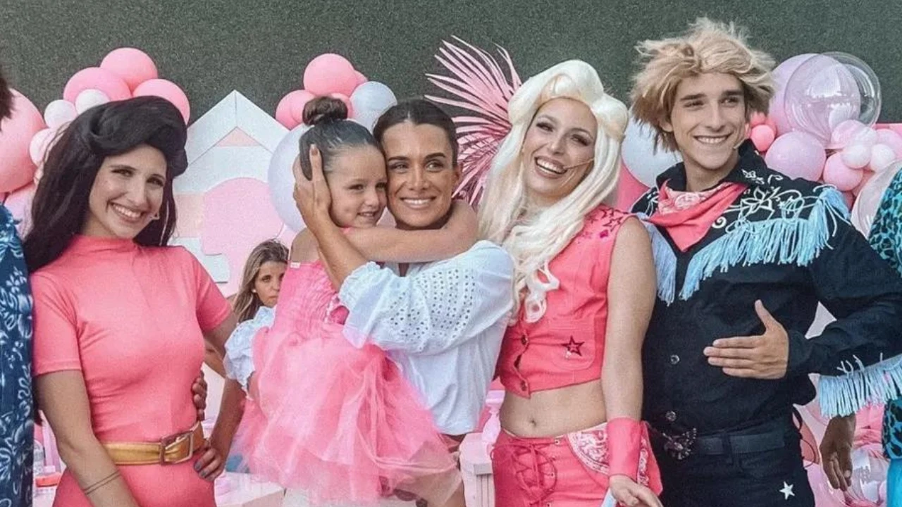 Camila Homs en el cumpleaños de su hija