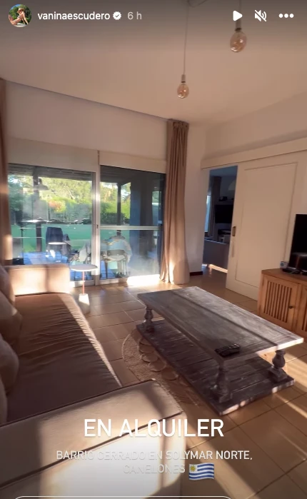 El departamento que alquila Vanina Escudero