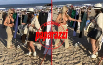 ¡Nunca antes visto! Graciela Alfano compró ropa en un puesto de la playa de Punta del Este