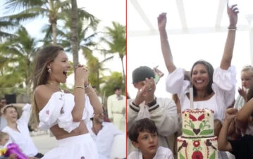 El impactante video de Pampita festejando sus 46 años en el Caribe