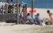Ricardo Darín con sus hijos en la playa
