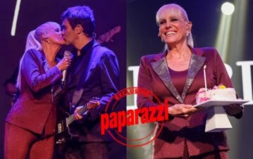 ¡A los besos! Valeria Lynch festejó sus 72 años con su novio en un show en Punta del Este