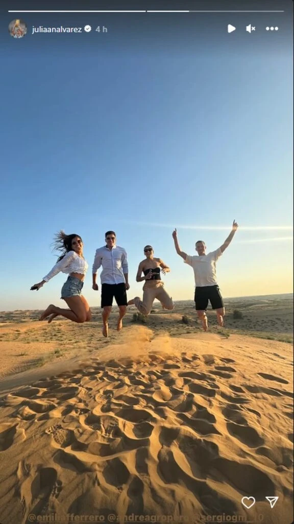 Julián Álvarez de vacaciones por Dubai